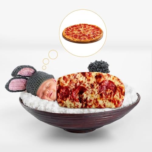 Outivity Pizza Blanket Funny Food Blanket for Baby Showers and Birthdays