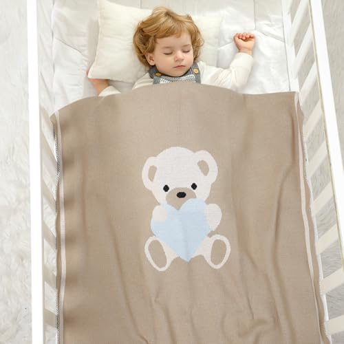 LAWKUL Soft Baby Blanket with Bear Design 40x30 Inch