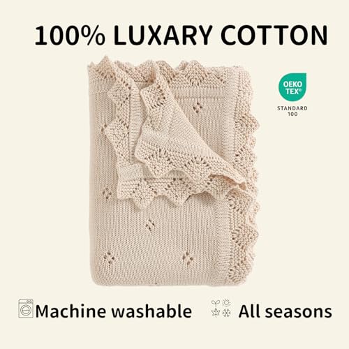 Mimixiong 30x40 Inch Oatmeal Cotton Swaddling Blanket