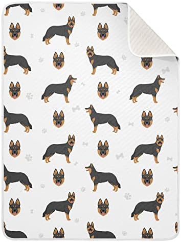 Soft Bohemian Shepherd Dog Swaddle Blanket for Babies