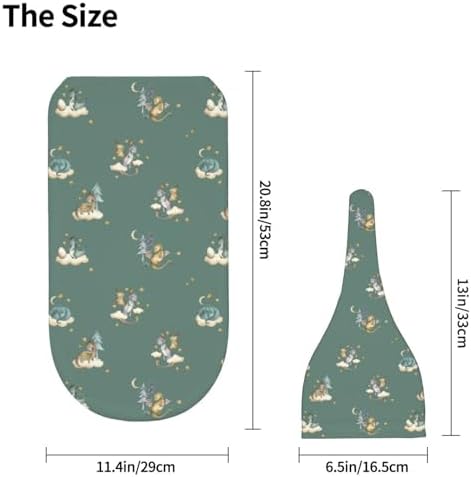 Sozzjile Cute Dragon Print Baby Swaddle Blanket with Beanie Set