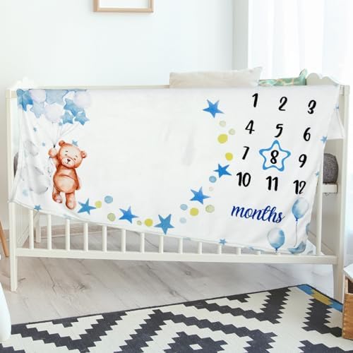 Mindsoft Baby Milestone Blanket with Star Frame