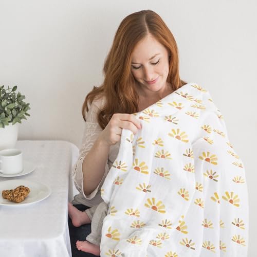 SwaddleDesigns Cotton Muslin Swaddle Blanket 46x46 Inches Earthtone Collection