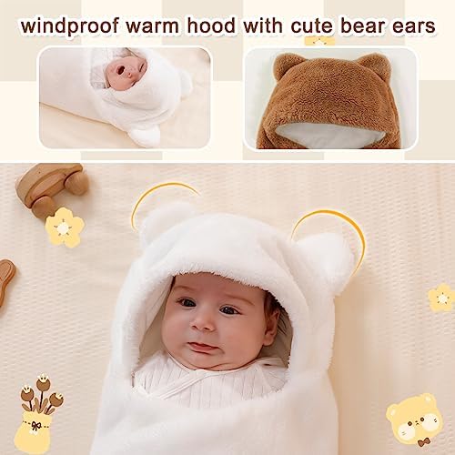 Soft Plush Winter Swaddle Blanket for 0-3 Months 1
