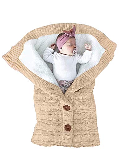 XMWEALTHY Unisex Swaddle Blanket - Thick Fleece for Newborns