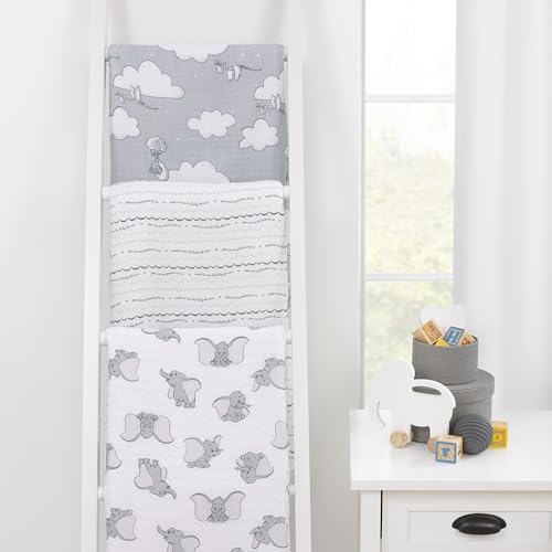 NoJo Disney Dumbo 3 Piece Muslin Swaddle Blanket Set