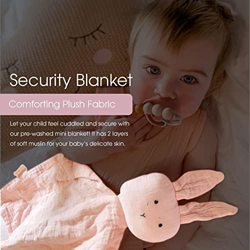 AliOli Cuddle Bunny Security Blanket - Soft Cotton