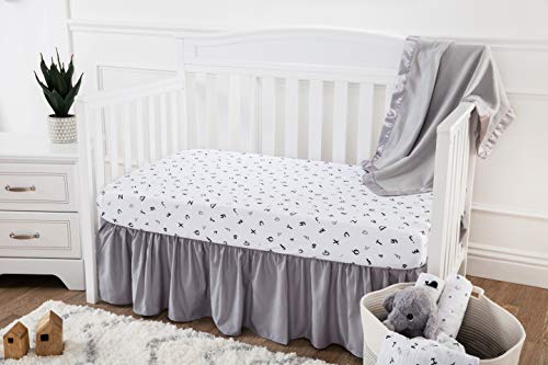 TL Care Fleece Blanket with Satin Trim Soft Warm Cozy Gray 30x40