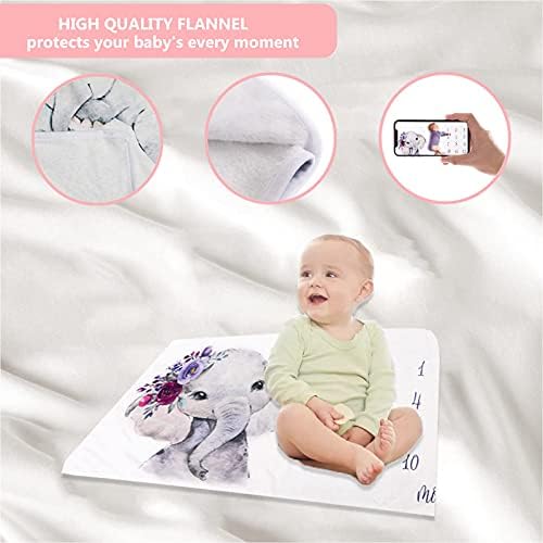 Apone Fatu Elephant Newborn Milestone Blanket