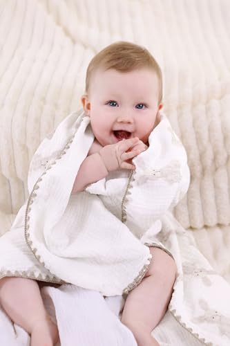 Gunnaicat Double Layered Cotton Baby Blanket Bunny 40x40 Inch Swaddling