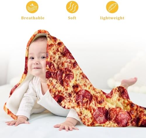 Outivity Pizza Blanket Funny Food Blanket for Baby Showers and Birthdays
