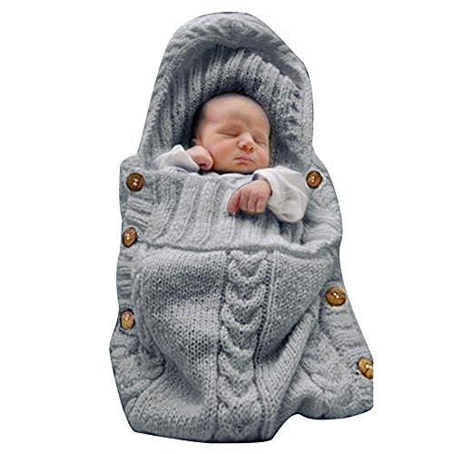 XMWEALTHY Dark Gray Swaddling Blanket for 0-6 Months