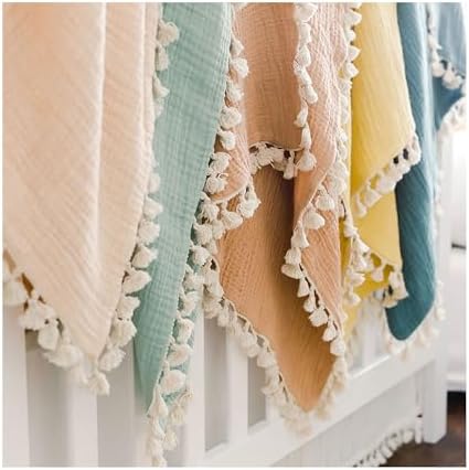 Crane Baby 6-Layer Muslin Swaddle Blanket Desert Rose 30x40 Inches
