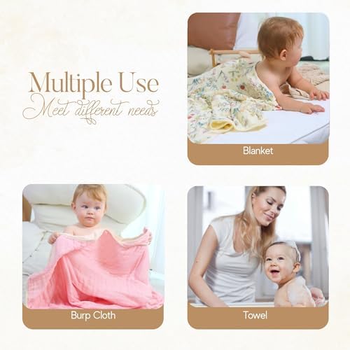 HardNok Muslin Baby Blanket 2-Pack - Ultra-Plush Swaddle Nursery Blanket