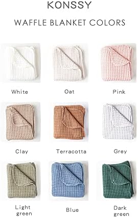 Konssy Waffle Baby Blanket - Soft Cozy Nursery Swaddle Blanket for Boys Girls