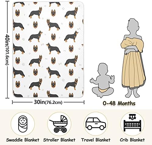 Soft Bohemian Shepherd Dog Swaddle Blanket for Babies