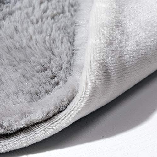 CREVENT Cozy Plush Baby Security Blanket with Grey Bunny Face