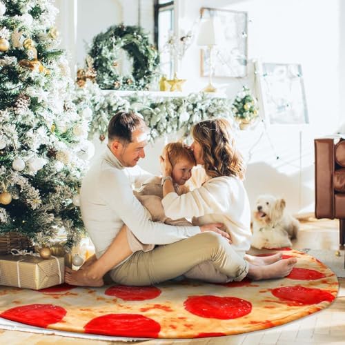 Bnuitland Funny Pizza Flannel Blanket 300 GSM Double Sided 1