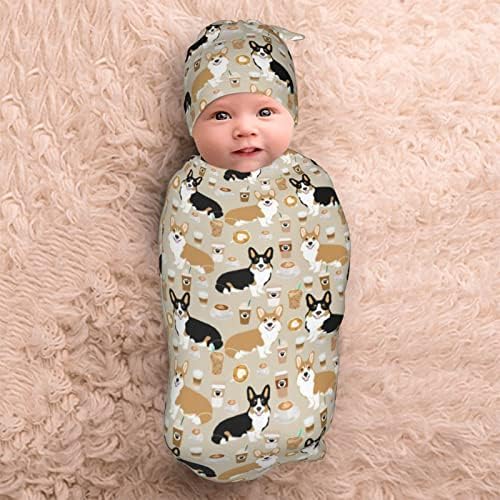 Norchzi Swaddle Blanket with Hat Set for Newborns 1