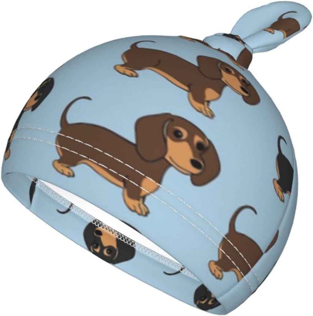 KiuLoam Dachshund Swaddle Blanket with Hat Set