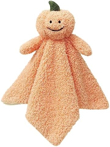 Doindute Baby Orange Pumpkin Security Blanket Plush Lovey for Newborns