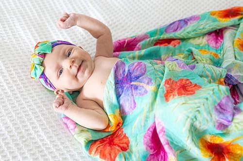 Florida Kid Co Hibiscus Baby Swaddle Blanket