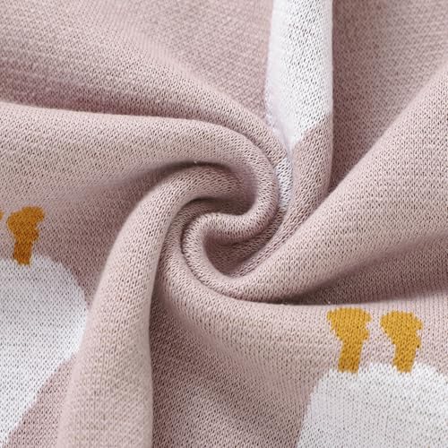 Mimixiong Soft Cotton Baby Blanket with Cute Goose