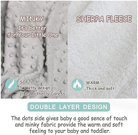 Custom Name Baby Blanket with Minky Dot Pattern 1