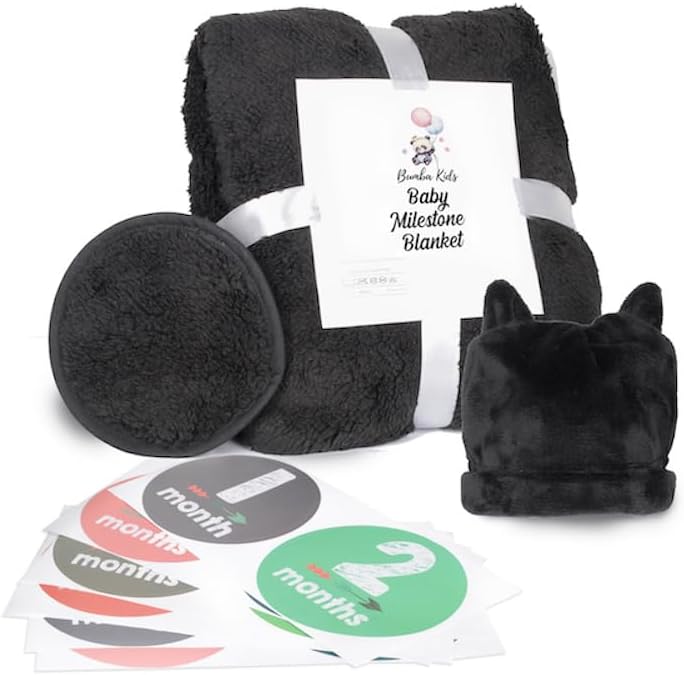 Bumba Kids Bat Blanket with Halloween Milestone Option