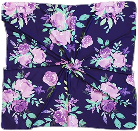 TANOFAR Newborn Swaddle Blanket with Beanie Set Purple Flower