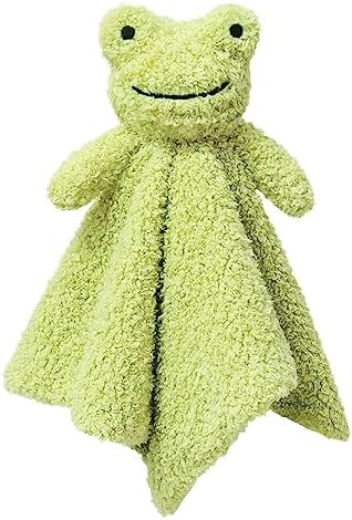 Doindute Baby Green Frog Security Blanket 14 Inches Plush Stuffed Animal