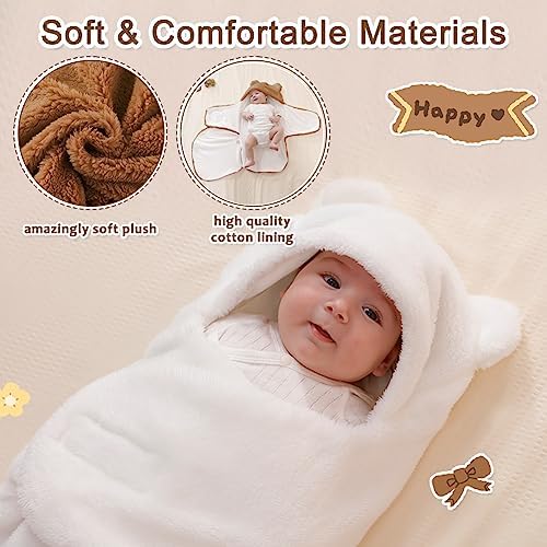 Soft Plush Winter Swaddle Blanket for 0-3 Months 1