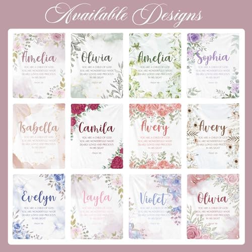 Personalized Baby Blanket with You Are a Child of God Design