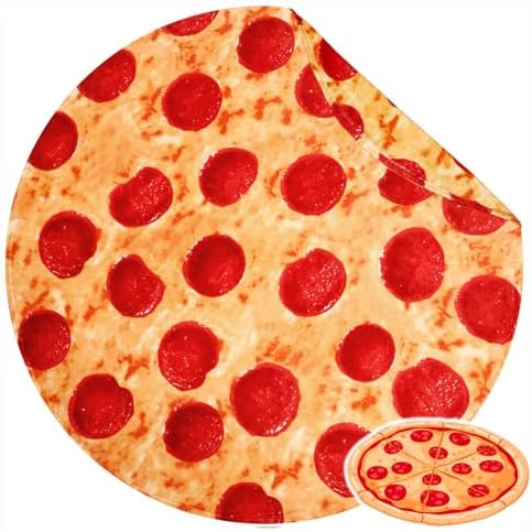Bnuitland Funny Pizza Flannel Blanket 300 GSM Double Sided 1