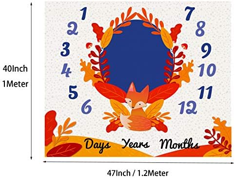 PAMBO Fox Theme Baby Milestone Blanket - Photo Shower Gift