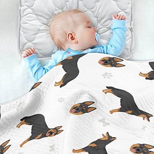 Soft Bohemian Shepherd Dog Swaddle Blanket for Babies