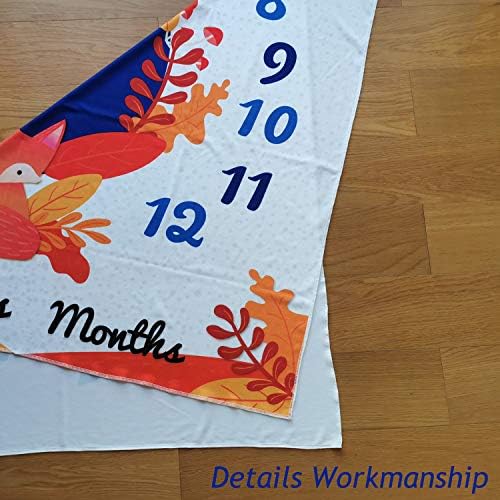 PAMBO Fox Theme Baby Milestone Blanket - Photo Shower Gift