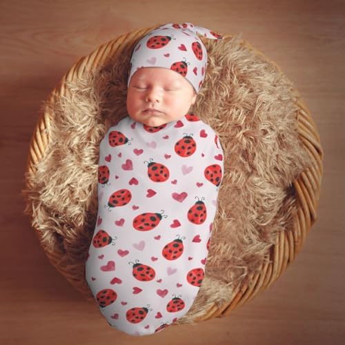 KiuLoam Hummingbird Flowers Swaddle Set with Hat