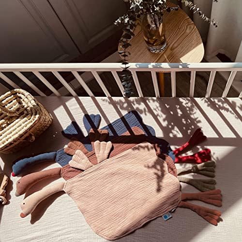 Lulu Moon Goose Security Blanket - Soft Muslin Lovey for Baby