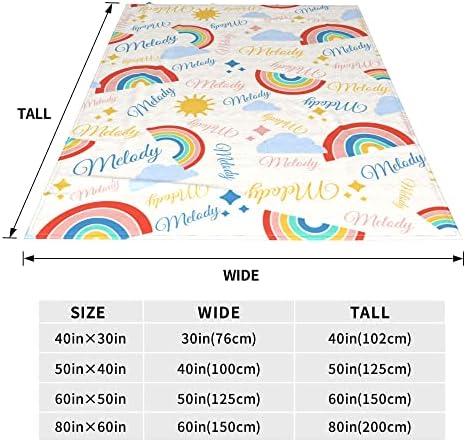 Custom Name Blanket 30x40 Inches Soft Flannel Baby Blanket with Name