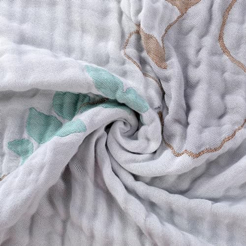 HardNok Ultra Soft Muslin Baby Blanket - Forest Elephant Design