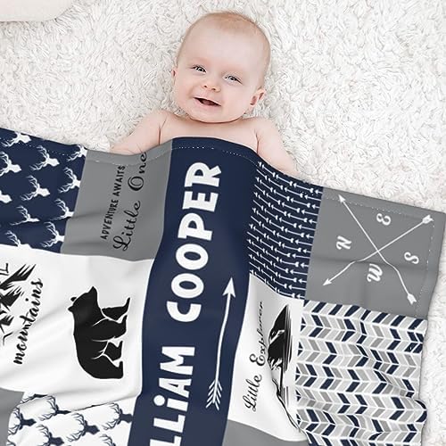 Personalized Baby Blanket with Name for Boys Girls