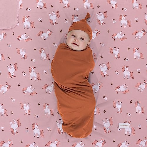 Miracle Baby Swaddle Blanket and Hat Set for Newborns