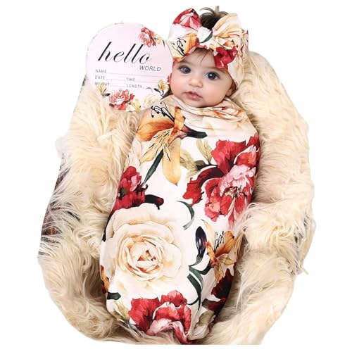 Galabloomer Flower Print Swaddling Blankets Set