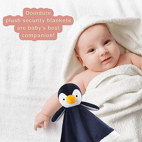 Baby Penguin Security Blanket - 13 Inches Plush Lovey Snuggle Blanket