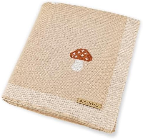 Mushroom Baby Blanket 100 Cotton Swaddle 1