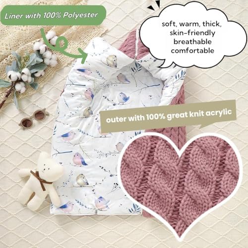 LLmoway Newborn Winter Sleep Sack with Zipper Rose Red