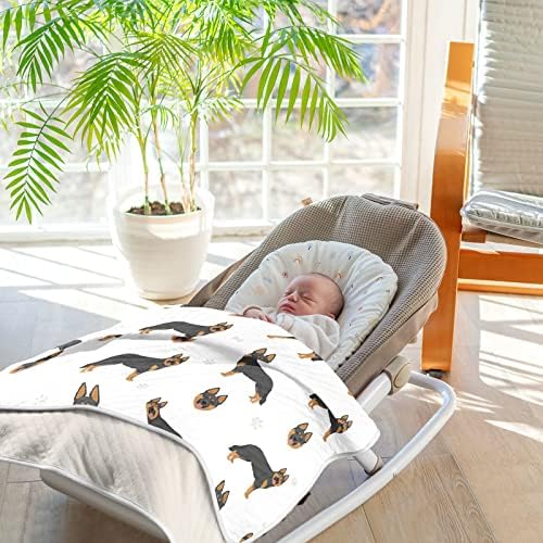 Soft Bohemian Shepherd Dog Swaddle Blanket for Babies