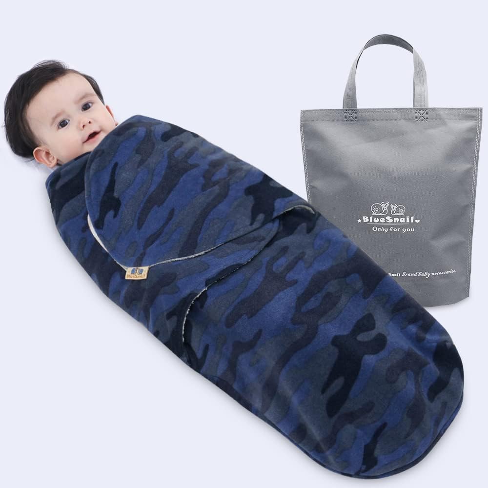 BlueSnail Baby Swaddle Blanket - Soft Adjustable 0-3 Months
