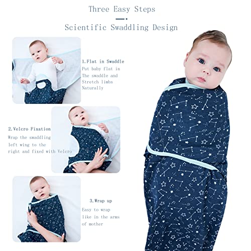 INSULAR Baby Sleep Sack 3 Pack Soft Cotton Swaddle Blankets